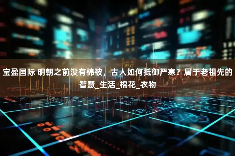 宝盈国际 明朝之前没有棉被，古人如何抵御严寒？属于老祖先的智慧_生活_棉花_衣物